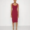 Alyona Heart Midi Dress - Jersey Dress - Berry Wine