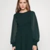 Kat Sleeve Dress - Cocktail Dress / Party Dress - Forest Green
