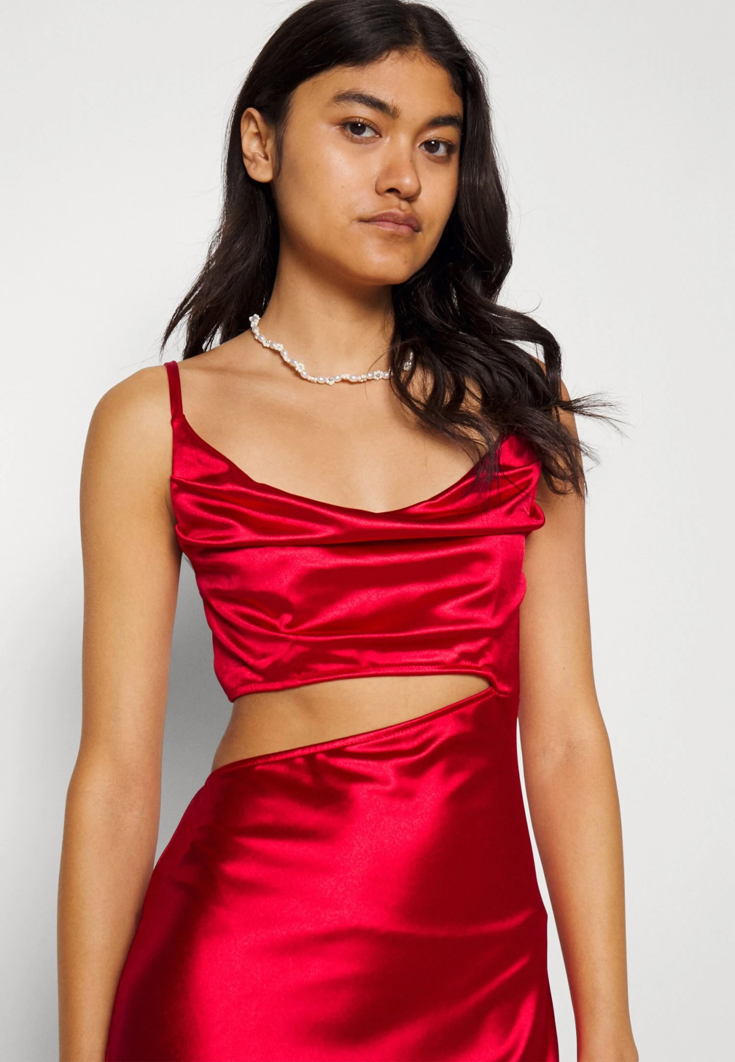 Wal G Sharara Cut Out Dress - Cocktail Dress / Party Dress - Red - Image 4