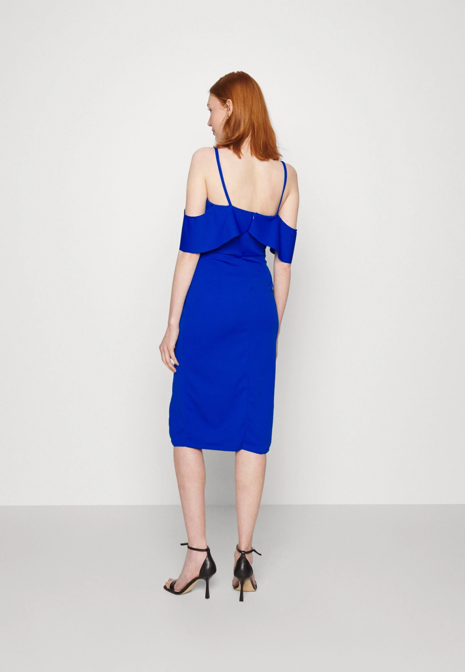 Wal G Belville Strappy Midi Dress - Cocktail Dress / Party Dress - Electric Blue - Image 3