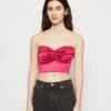 Wal G Razz Knot Crop - Top