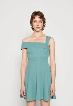 Wal G Noelle Off The Shoulder Skater - Jersey Dress - Sage Green