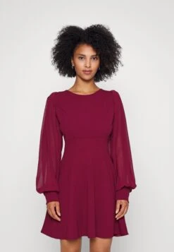 Kat Sleeve Dress - Cocktail Dress / Party Dress - Berry Wine