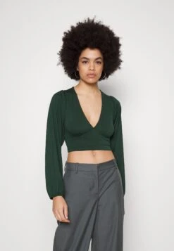 Wal G Crissy Backless - Long Sleeved Top - Forest Green
