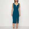 Wal G Cruise Midi Dress - Shift Dress - Dark Teal Blue