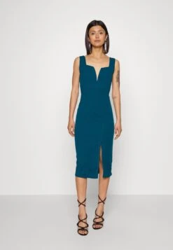 Wal G Cruise Midi Dress - Shift Dress - Dark Teal Blue