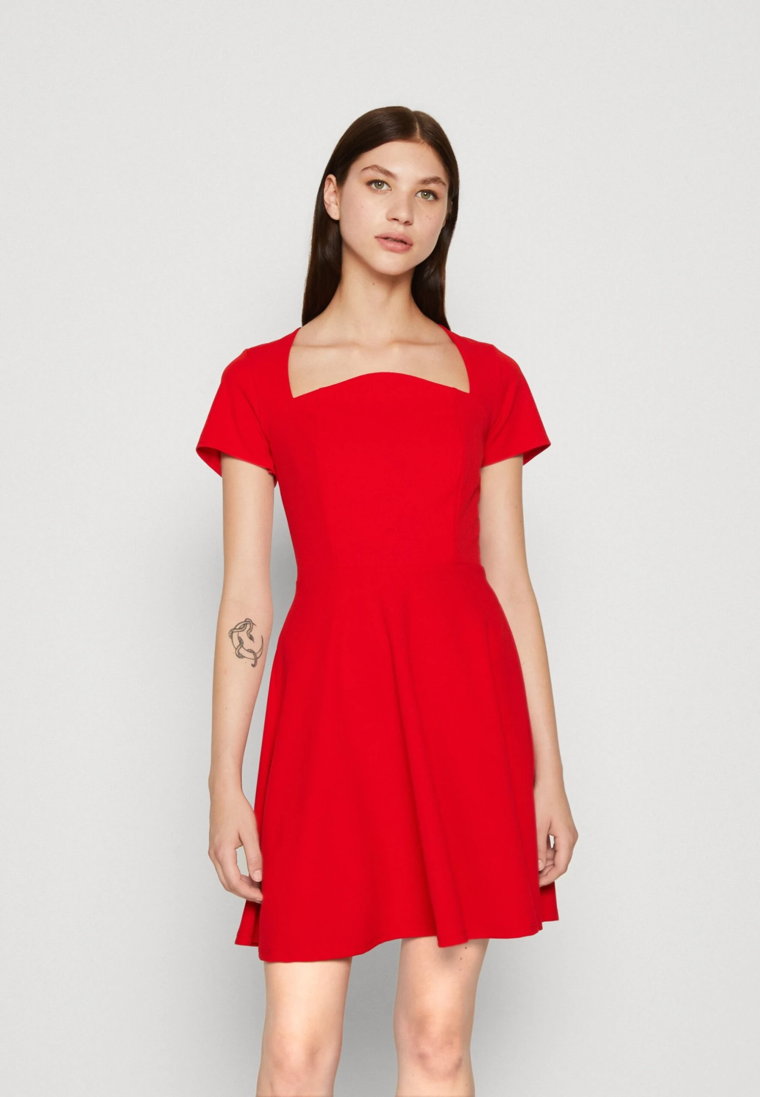 Wal G Brody Curve Neck Skater - Jersey Dress