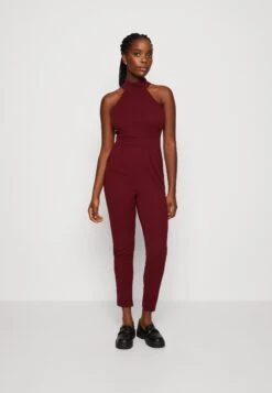 Wal G Violet Halter - Jumpsuit - Wine