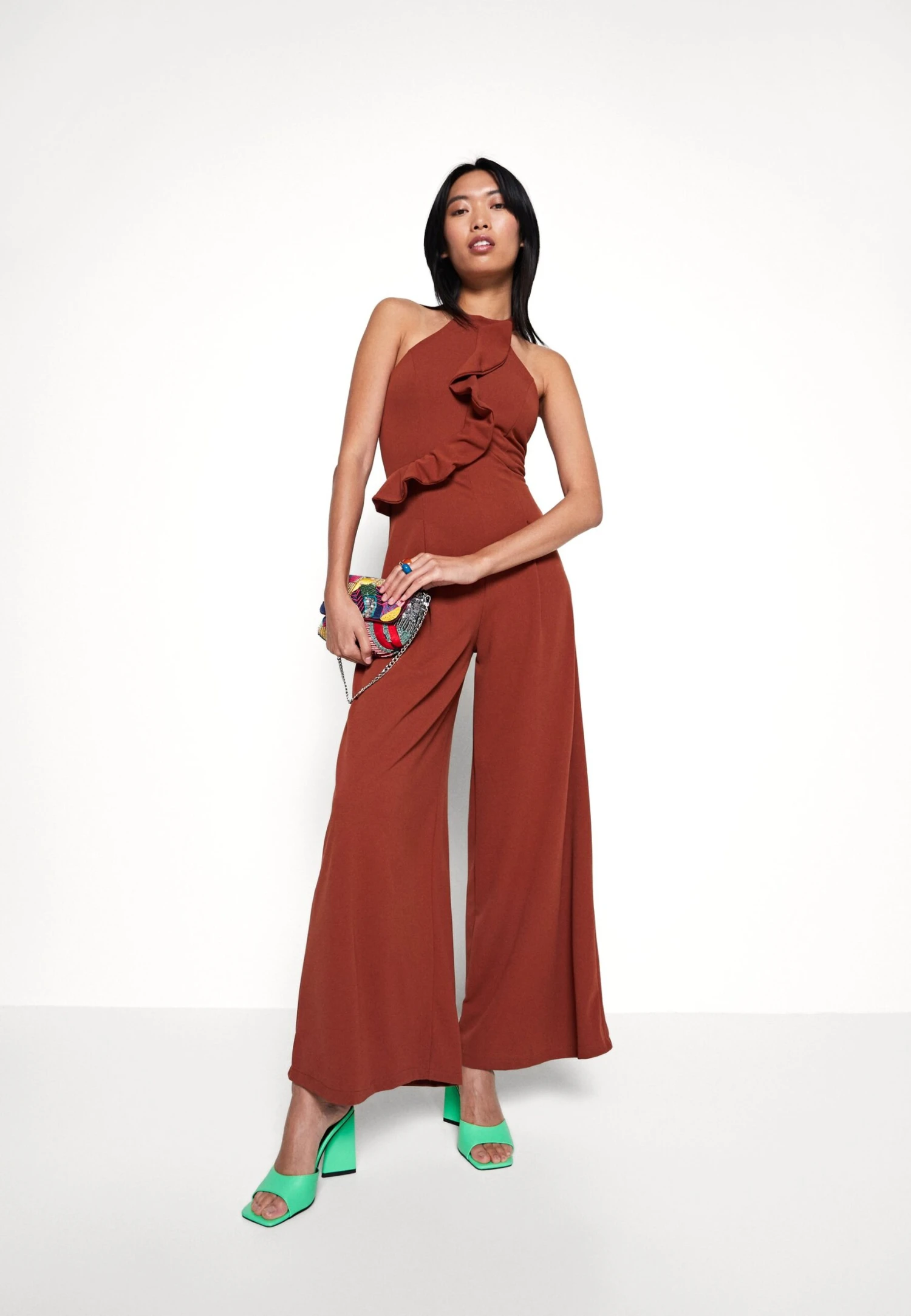Wal G Penelope Frill - Jumpsuit - Burnt Orange - Image 2