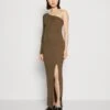 Wal G Party Ash One Shoulder Maxi - Jersey Dress - Khaki Green