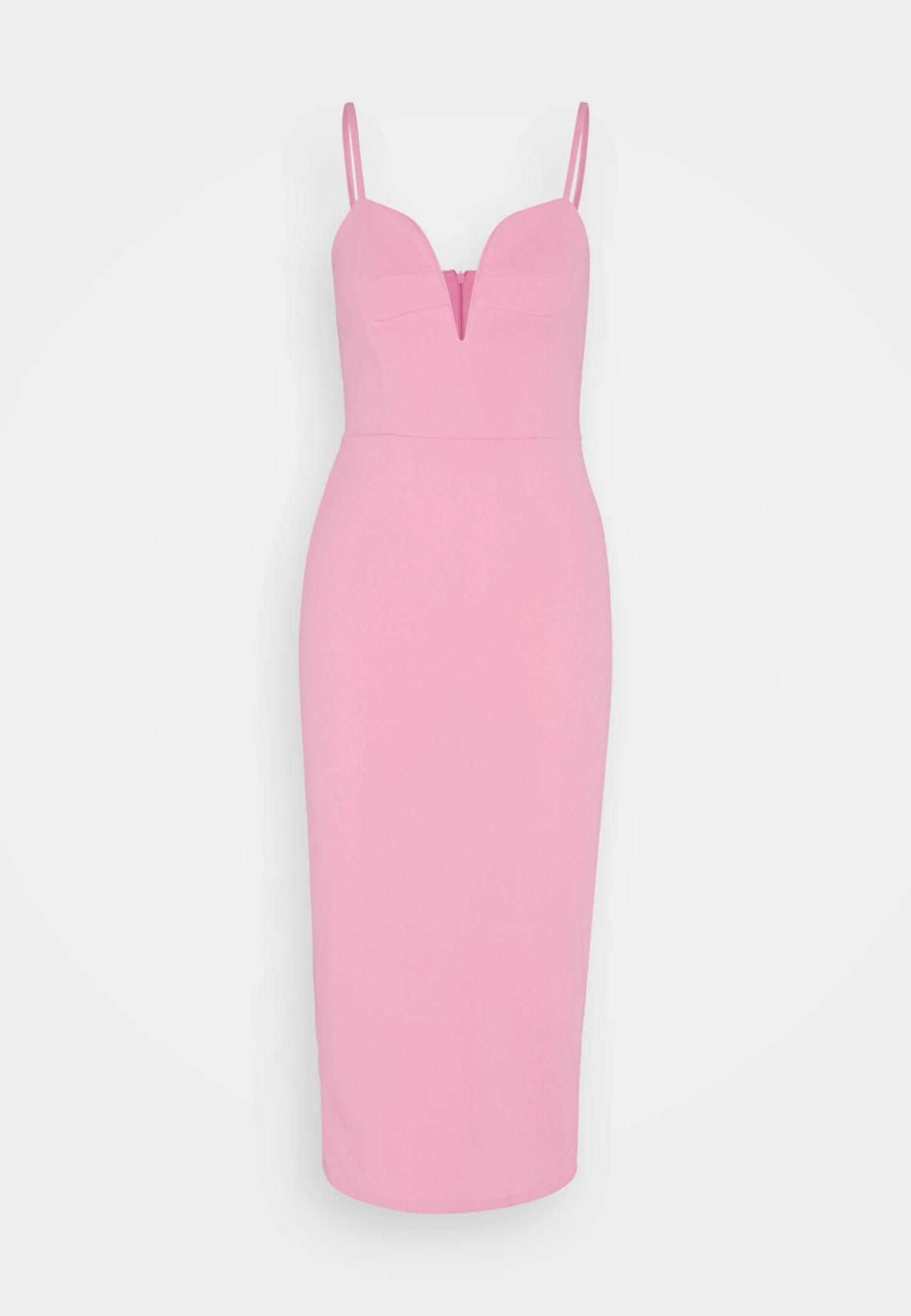 Wal G Dina V Neck Midi - Shift Dress - Rose Pink - Image 5