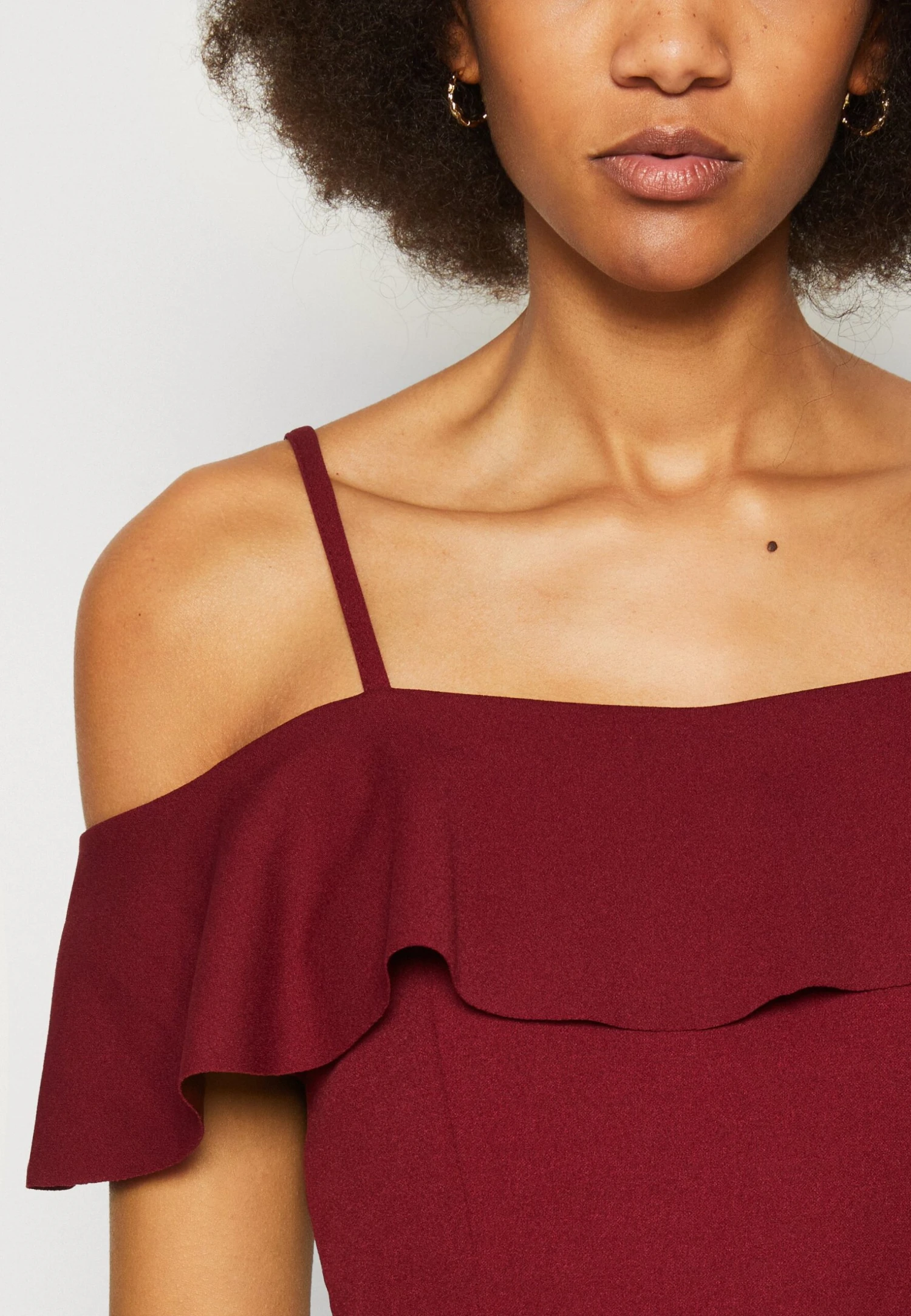 Wal G Revra Strappy Frill Skater - Cocktail Dress / Party Dress - Berry Wine - Image 6