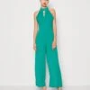 Wal G Fiona Cut Out Neck- Jumpsuit - Leaf Green