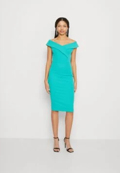 Wal G Zara Midi Dress - Cocktail Dress / Party Dress - Tiffany Blue