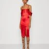 Wal G Gina Ruffle Midi - Cocktail Dress / Party Dress - Red