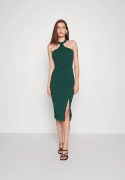Lexi Curve Midi - Cocktail Dress / Party Dress - Forest Green