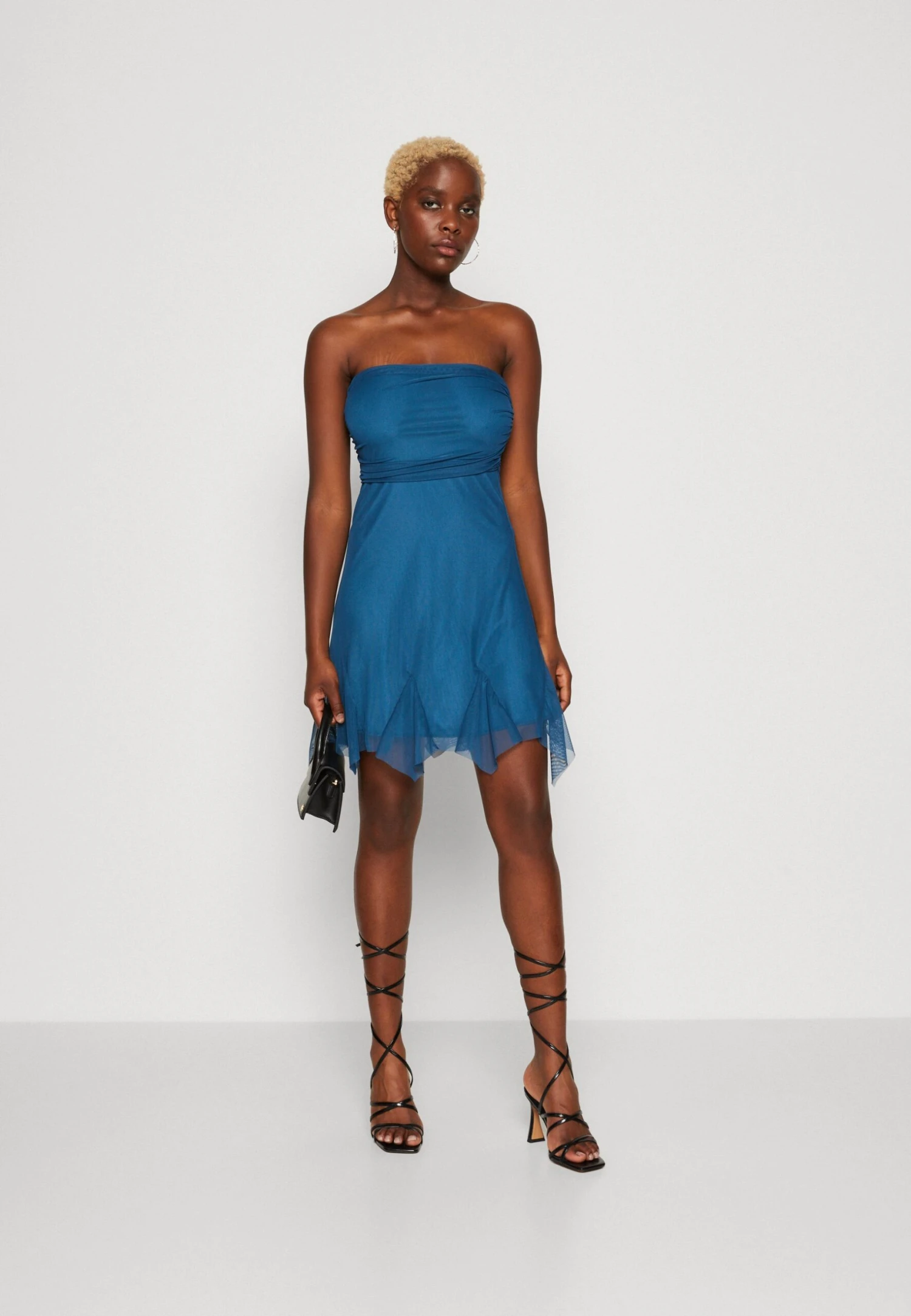 Wal G Dan Mini - Day Dress - Dark Teal Blue - Image 2