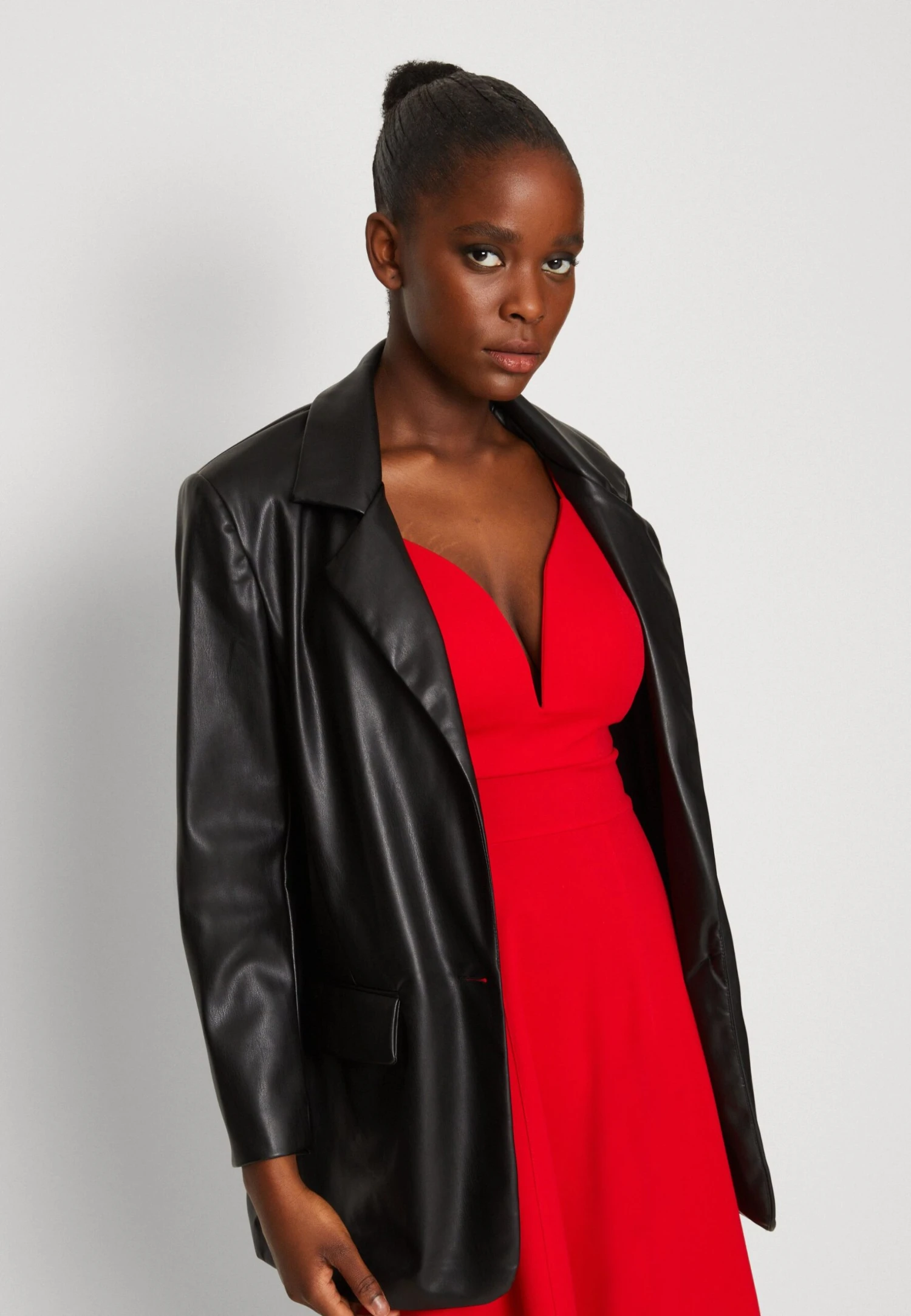 Wal G Vincent Skater Dress - Jersey Dress - Red - Image 4