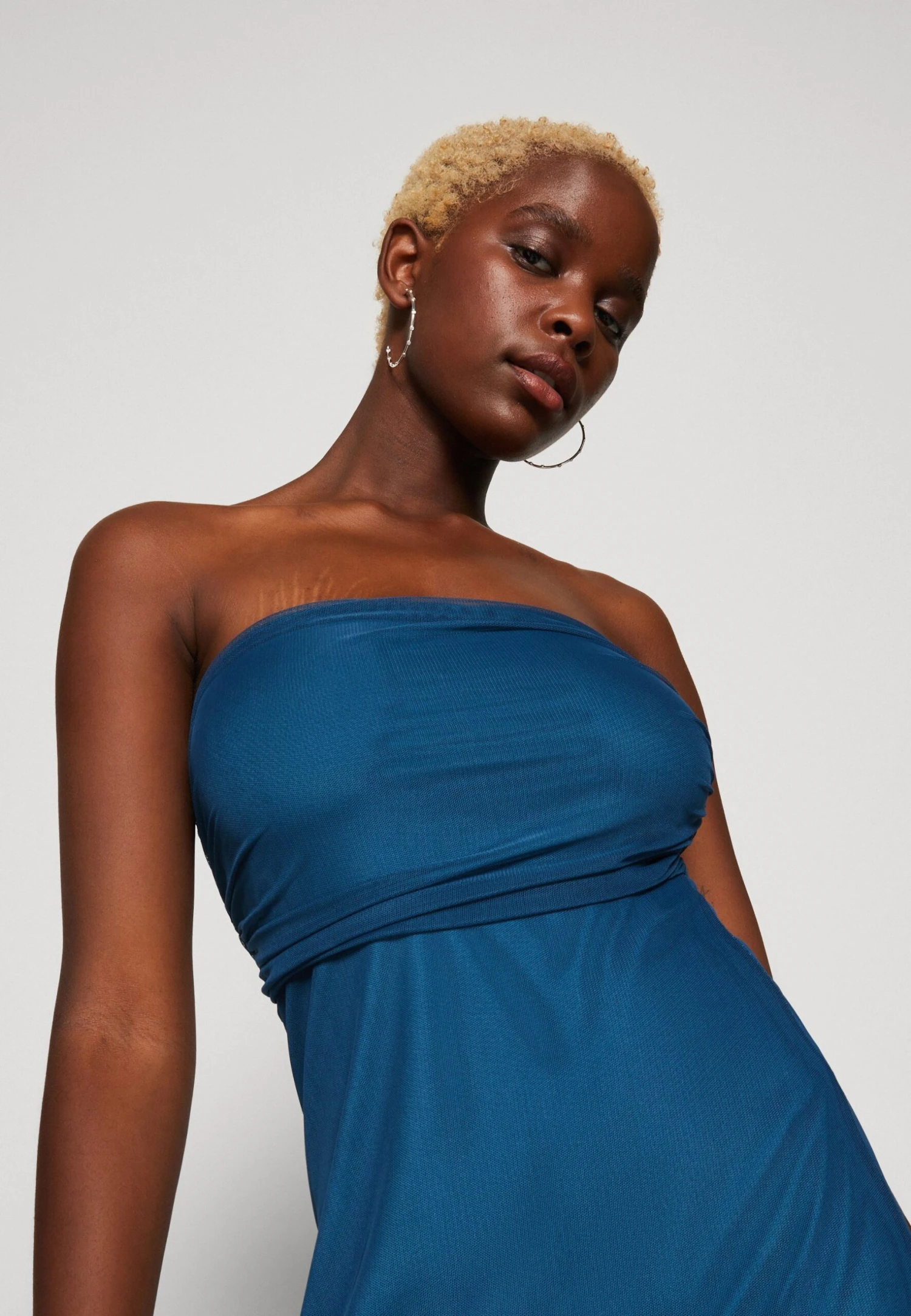 Wal G Dan Mini - Day Dress - Dark Teal Blue - Image 4