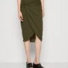 Wal G Aliya Knot Midi Skirt - Pencil Skirt