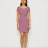 Wal G Gary Bodycon Dress - Jersey Dress - Mauve Pink