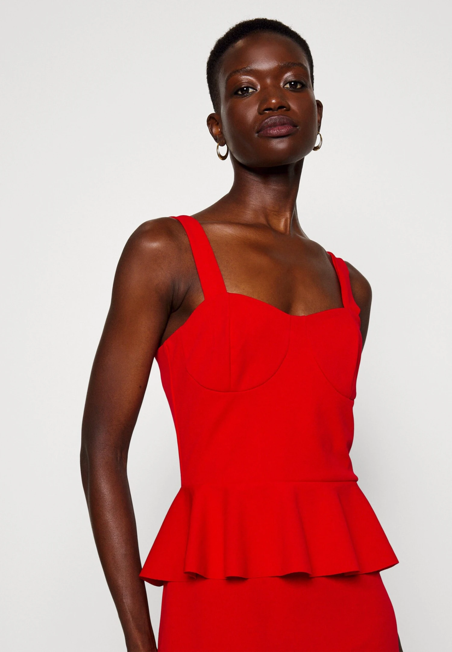 Jace Peplum Dress - Jersey Dress - Red - Image 4