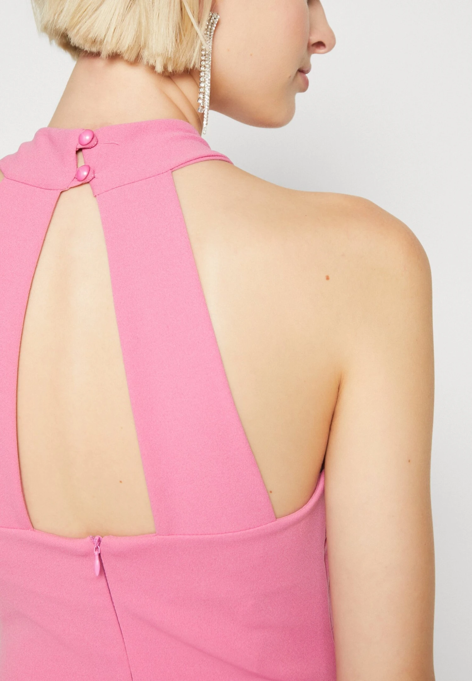 Wal G Indy Cross Neck Maxi - Jersey Dress - Rose Pink - Image 6