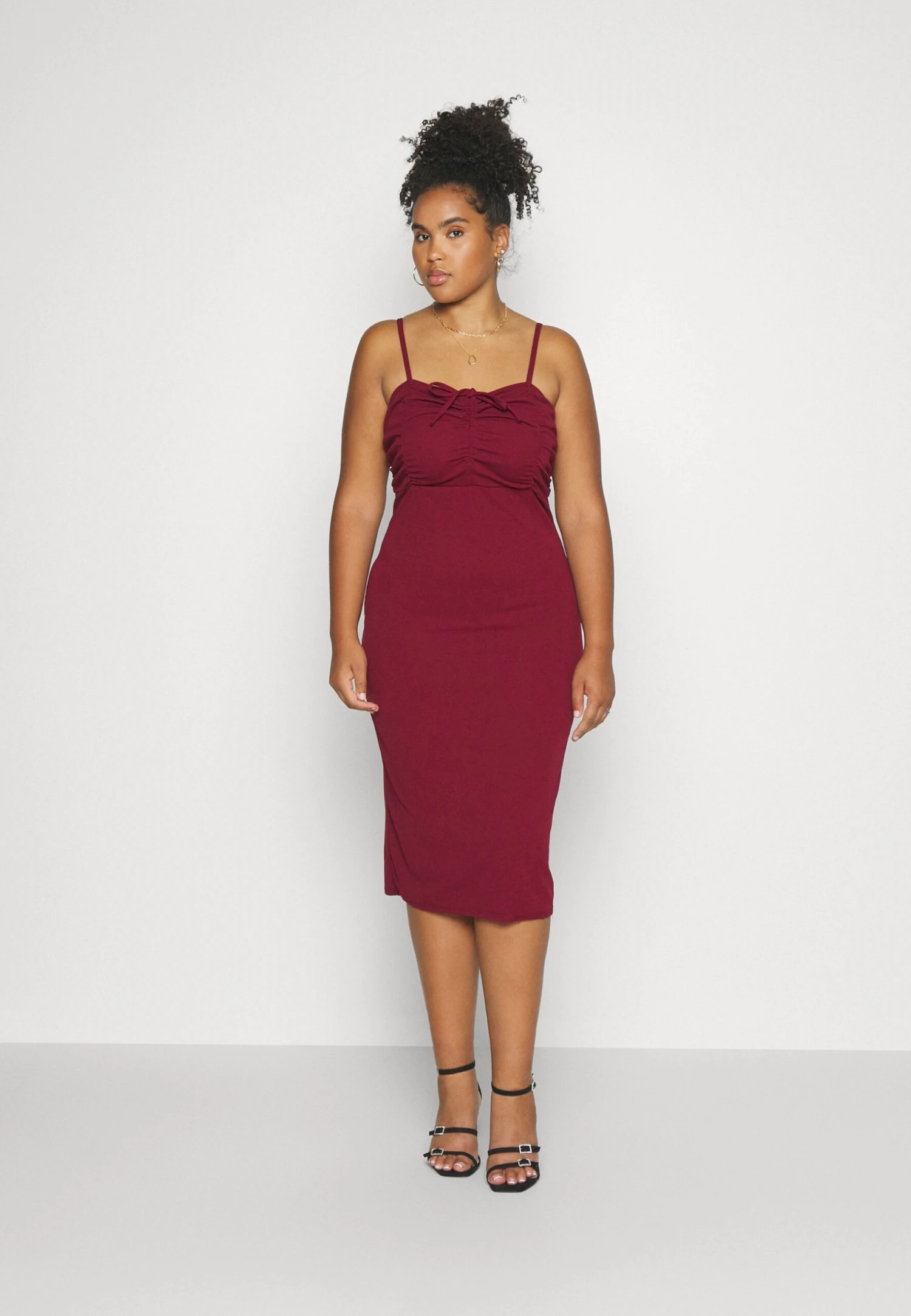 Curve Dolly Midi - Cocktail Dress / Party Dress - Wine