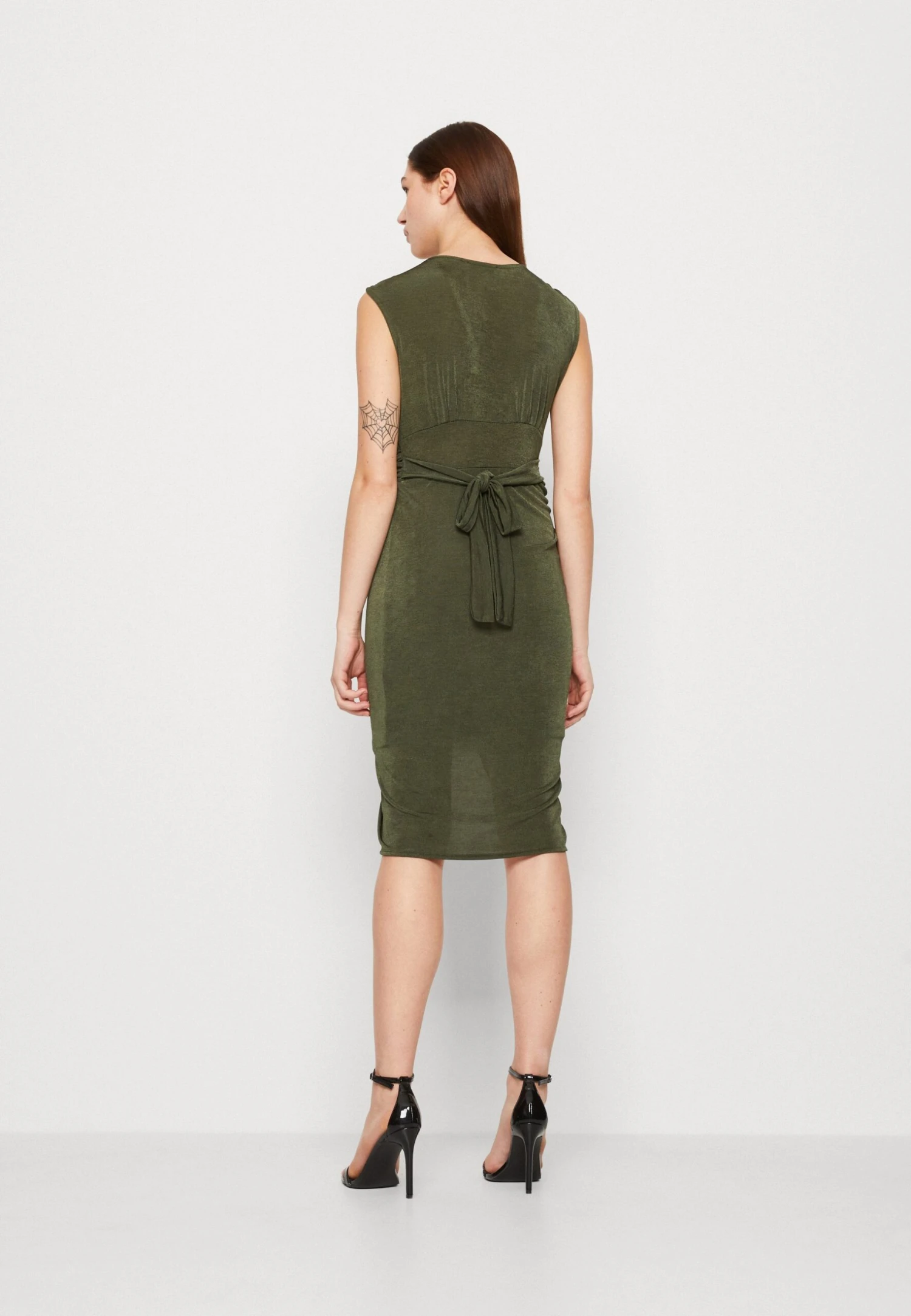 Wal G Safa Rouched Mini - Jersey Dress - Forest Green - Image 3