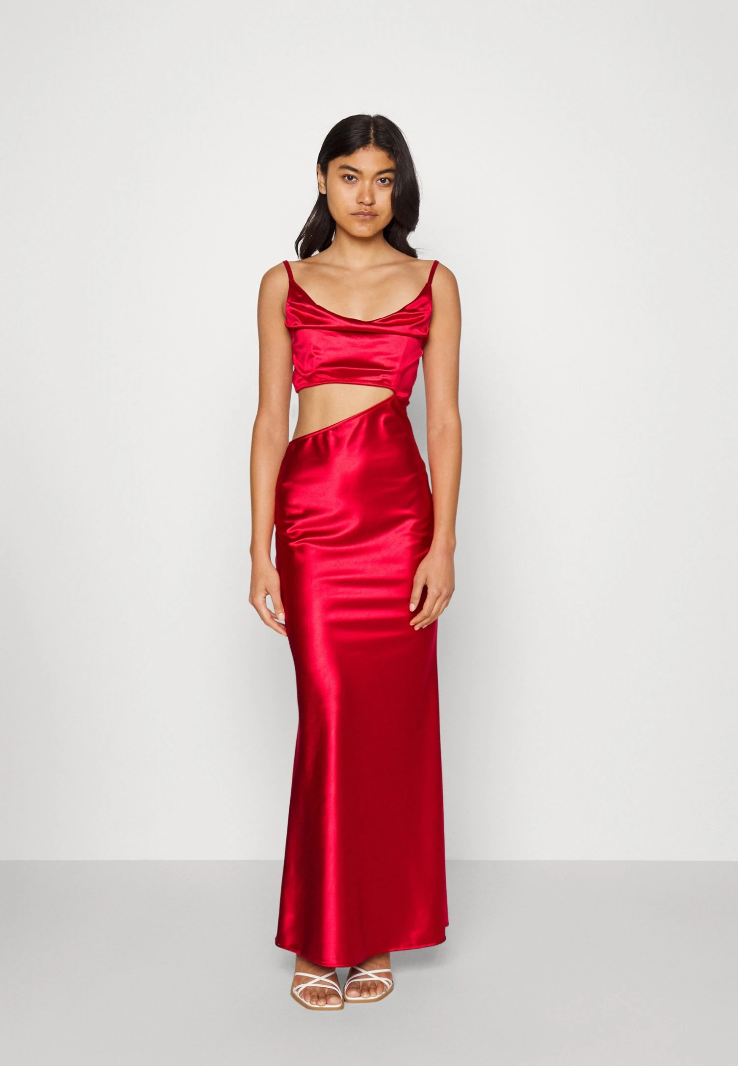 Wal G Sharara Cut Out Dress - Cocktail Dress / Party Dress - Red