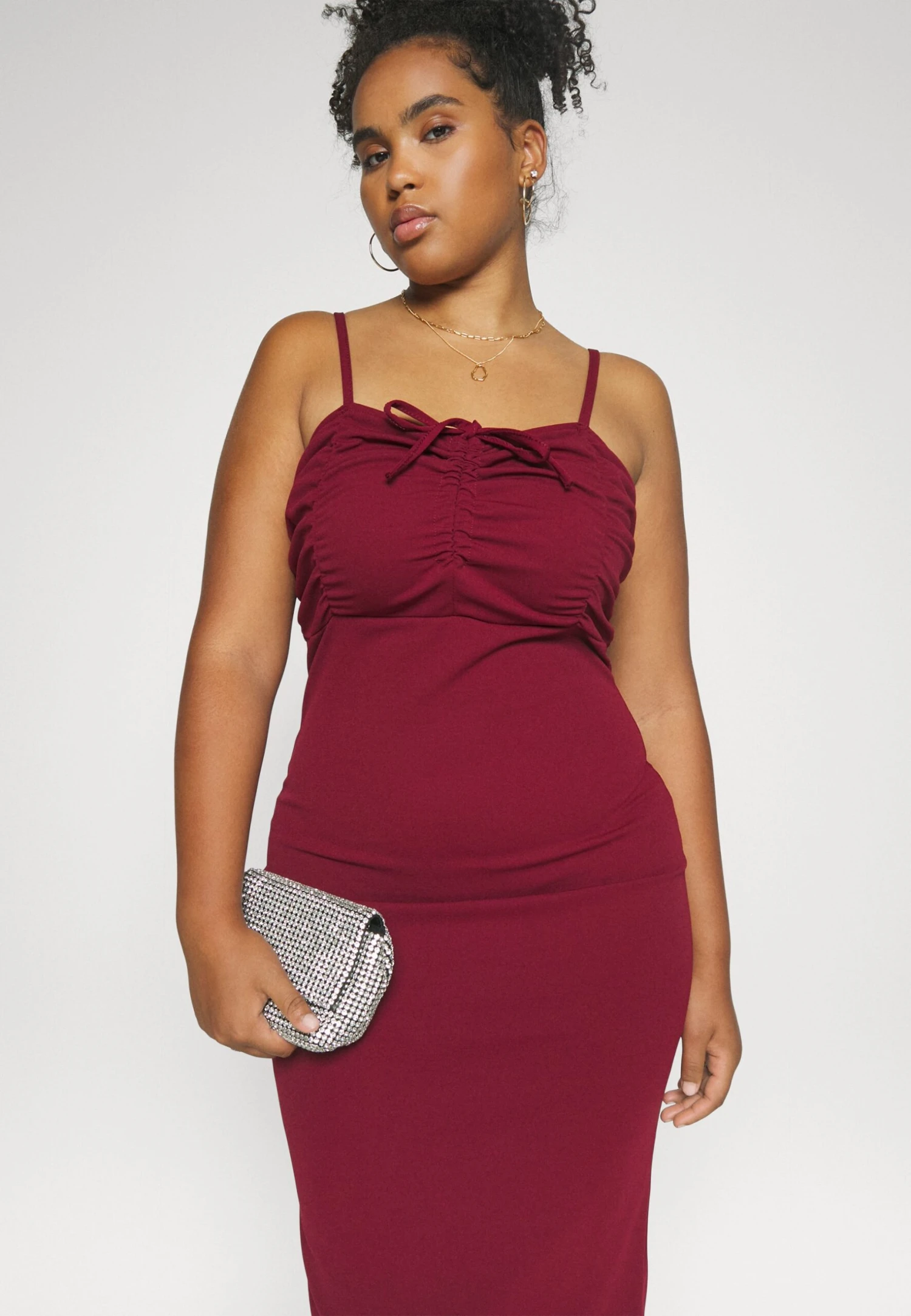 Curve Dolly Midi - Cocktail Dress / Party Dress - Wine - Image 5