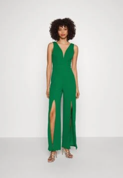 Wal G Steven Front Slit - Jumpsuit - Leaf Green