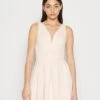 Wal G Wedding Lila V Neck Skater - Cocktail Dress / Party Dress - Peach