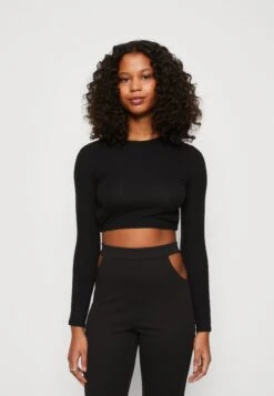 Wal G X Joey Back Detail - Long Sleeved Top - Black