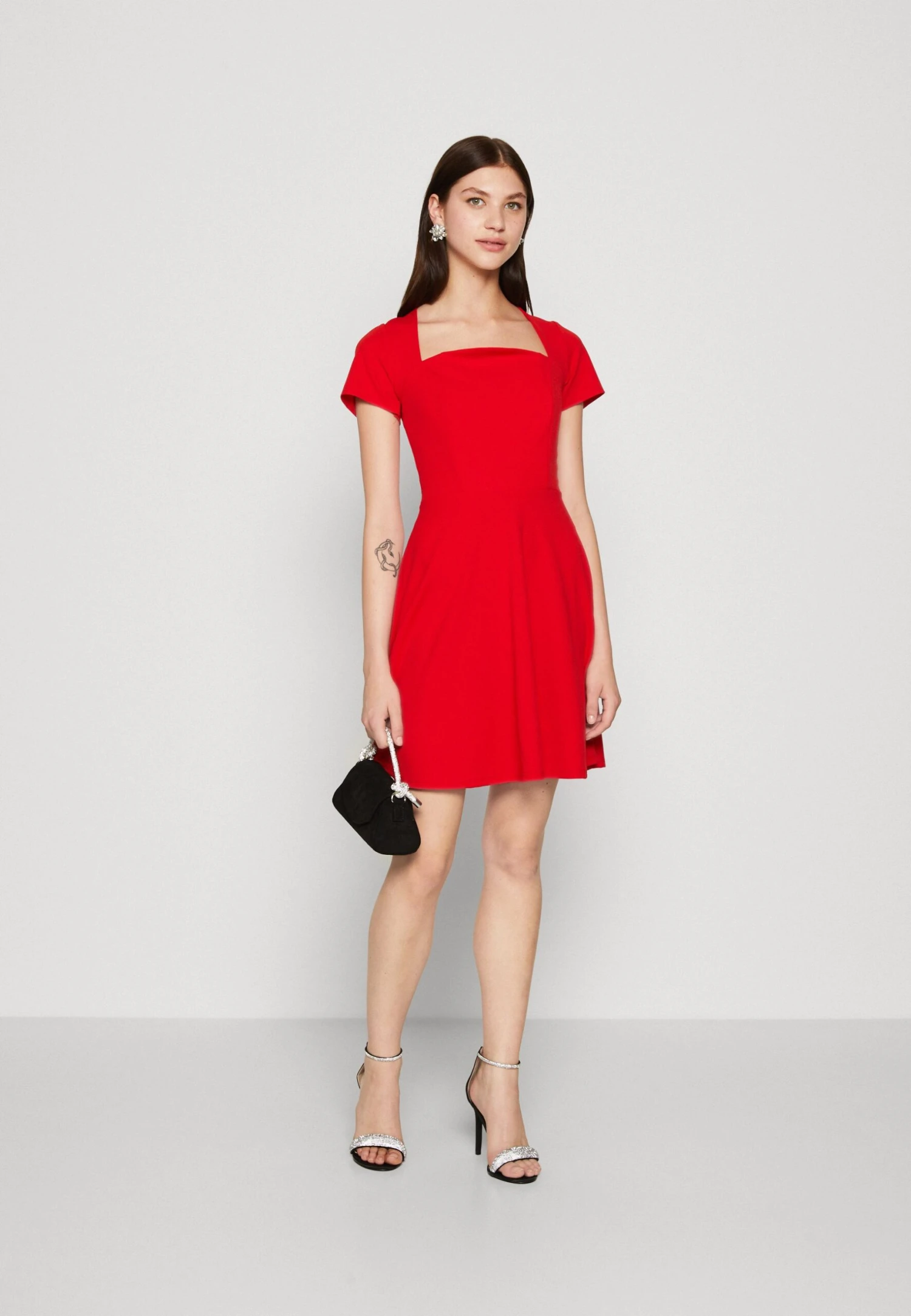 Wal G Brody Curve Neck Skater - Jersey Dress - Image 2