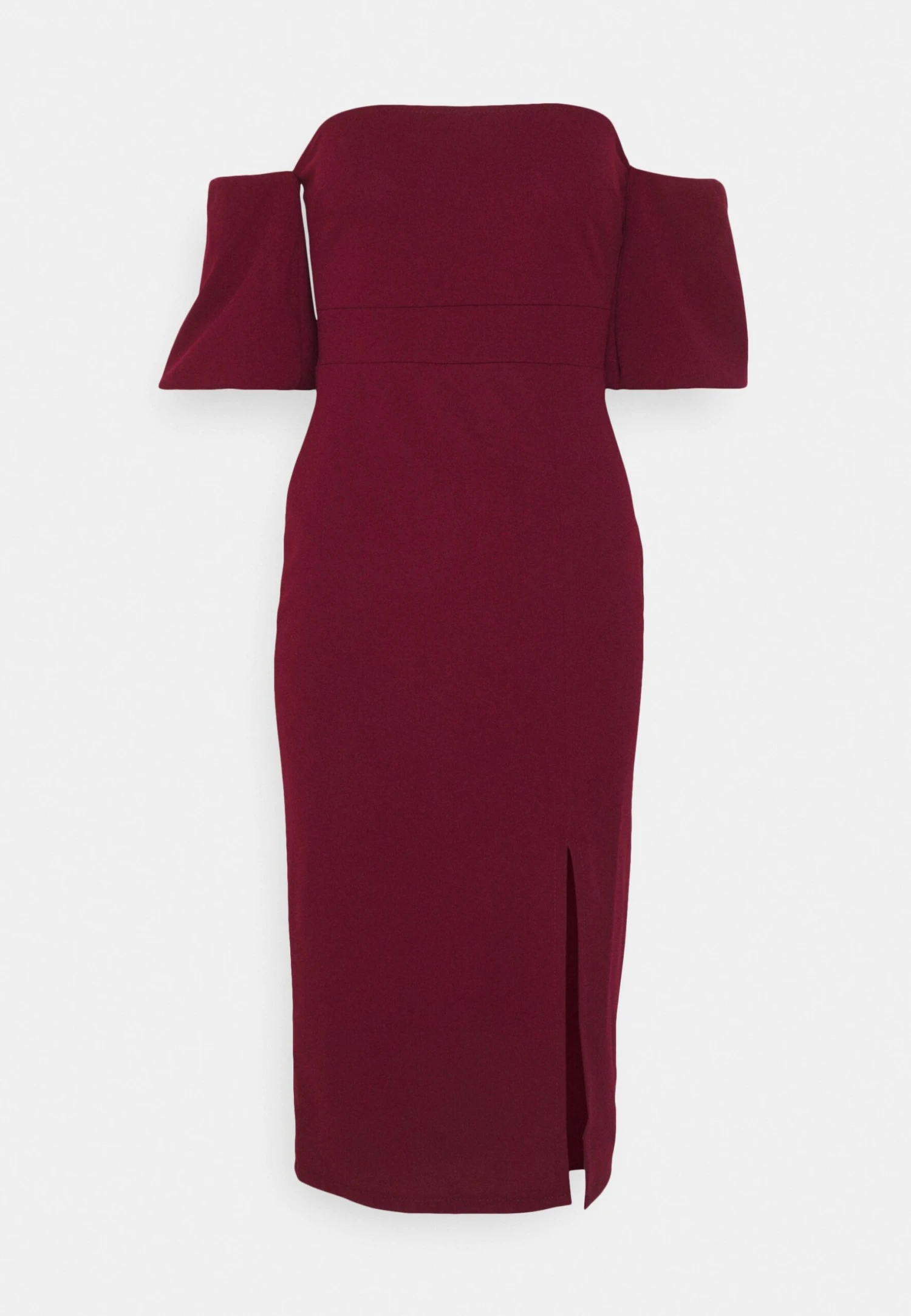 Wal G Cylon Off Shoulder Midi Dress - Cocktail Dress / Party Dress - Berry Wine - Image 5