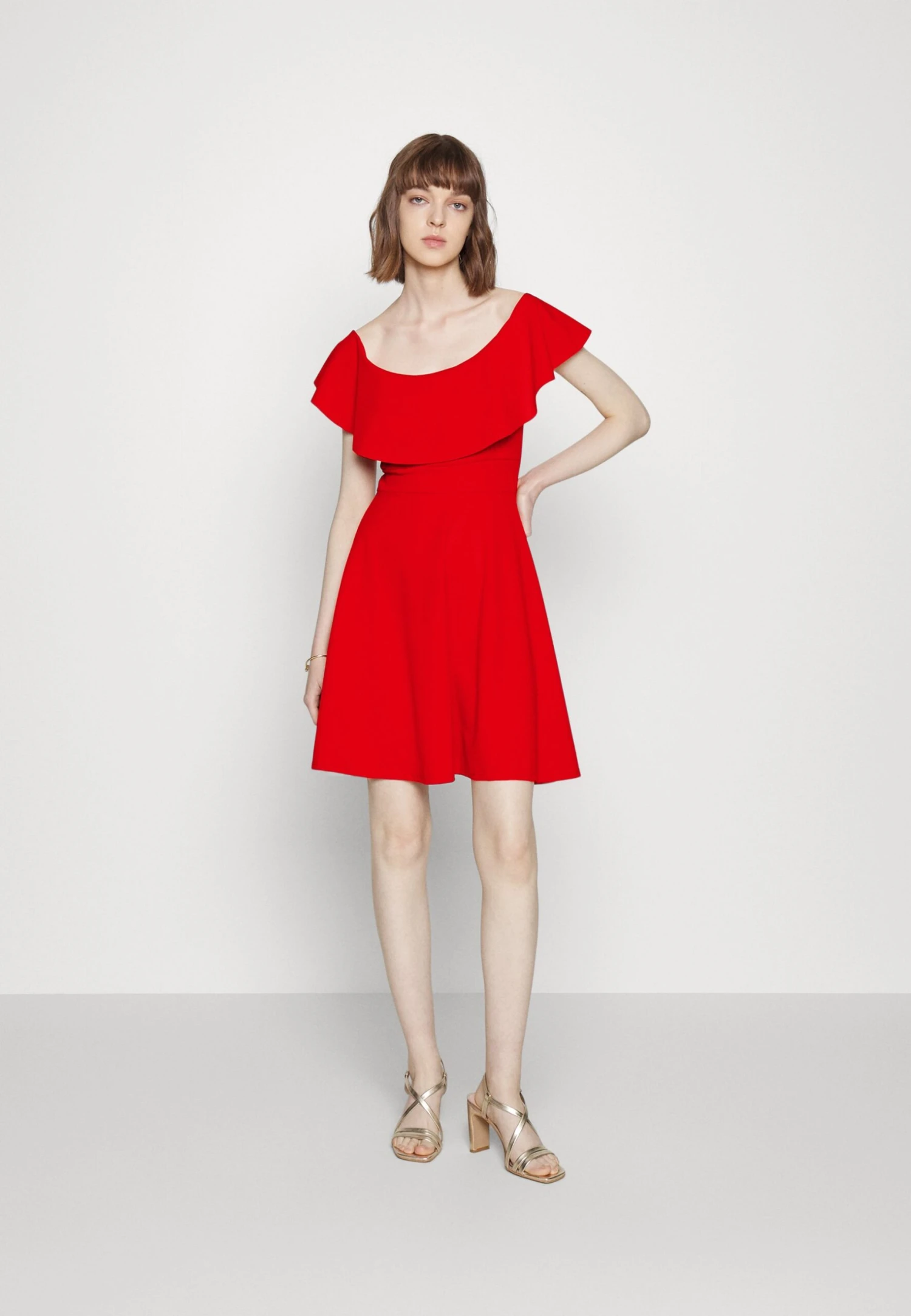 Wal G Stacey Skater Dress - Cocktail Dress / Party Dress - Red - Image 2