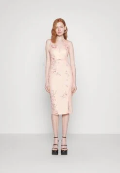 Wal G Wedding Alma V Neck Midi - Jersey Dress - Light Pink