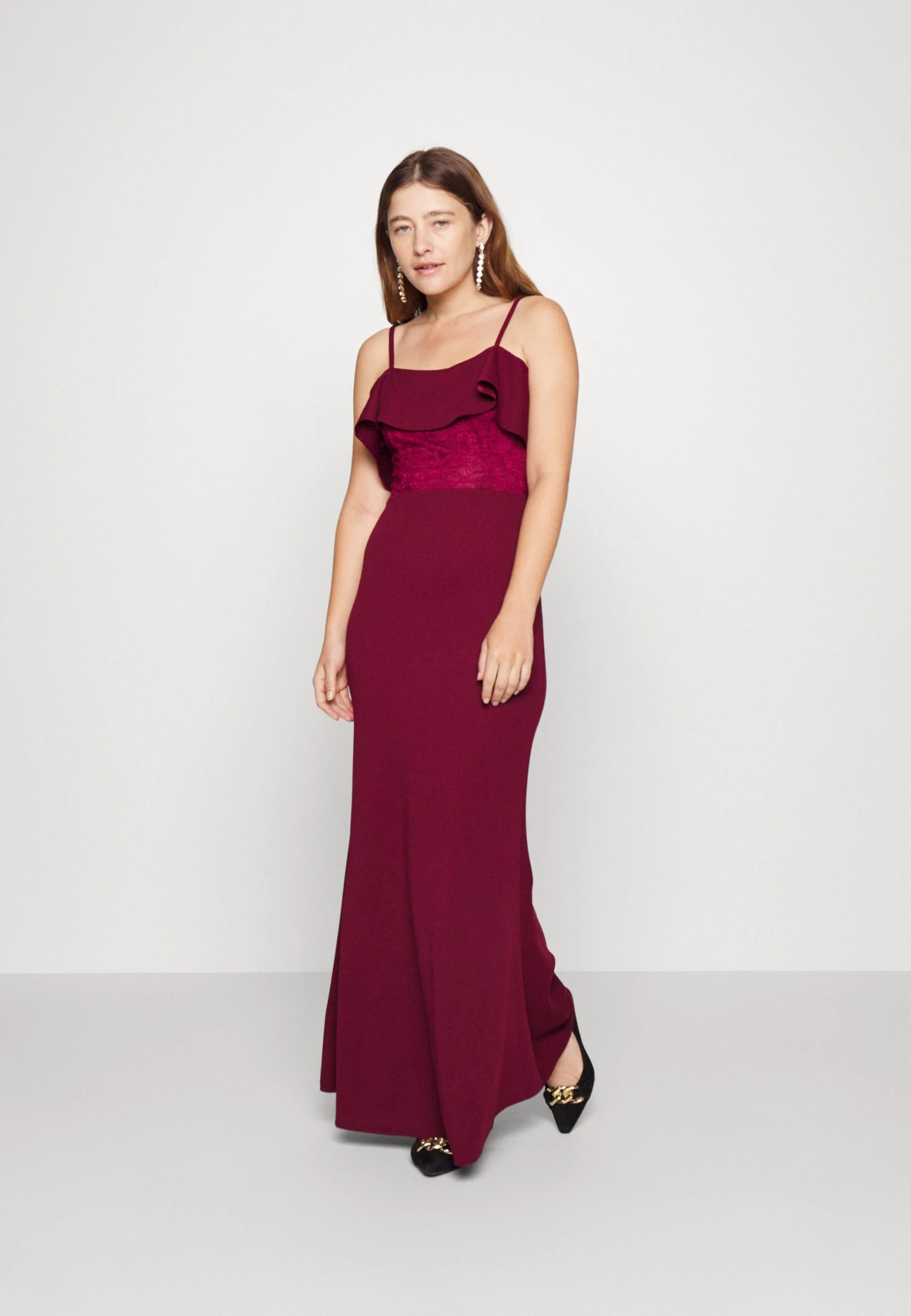 Mita Ruffle Maxi - Occasion Wear - Wine - Image 2
