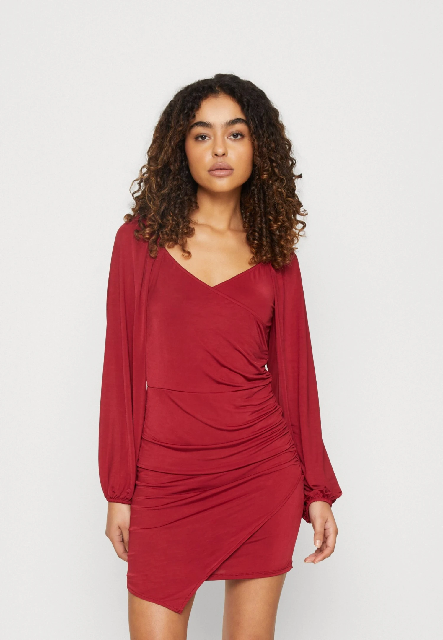 Wal G Trinity Mini - Jersey Dress - Burgundy