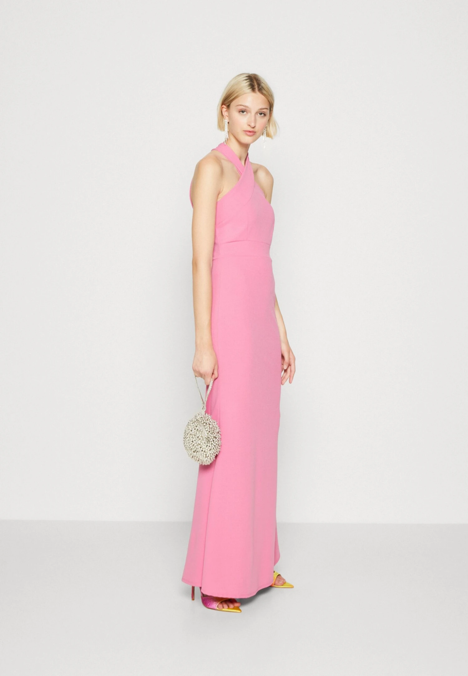 Wal G Indy Cross Neck Maxi - Jersey Dress - Rose Pink - Image 2