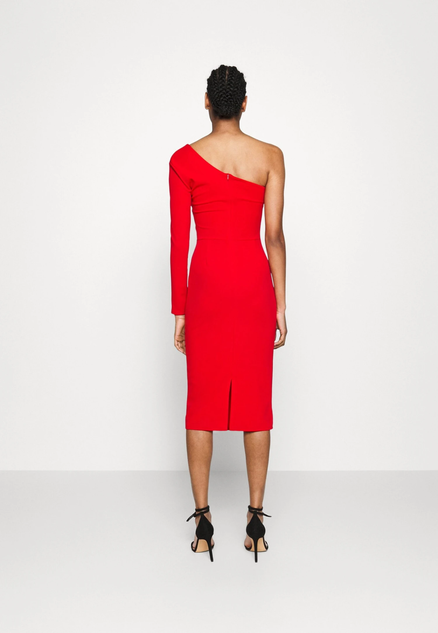 Cut Out Midi Dress - Day Dress - Red - Image 3