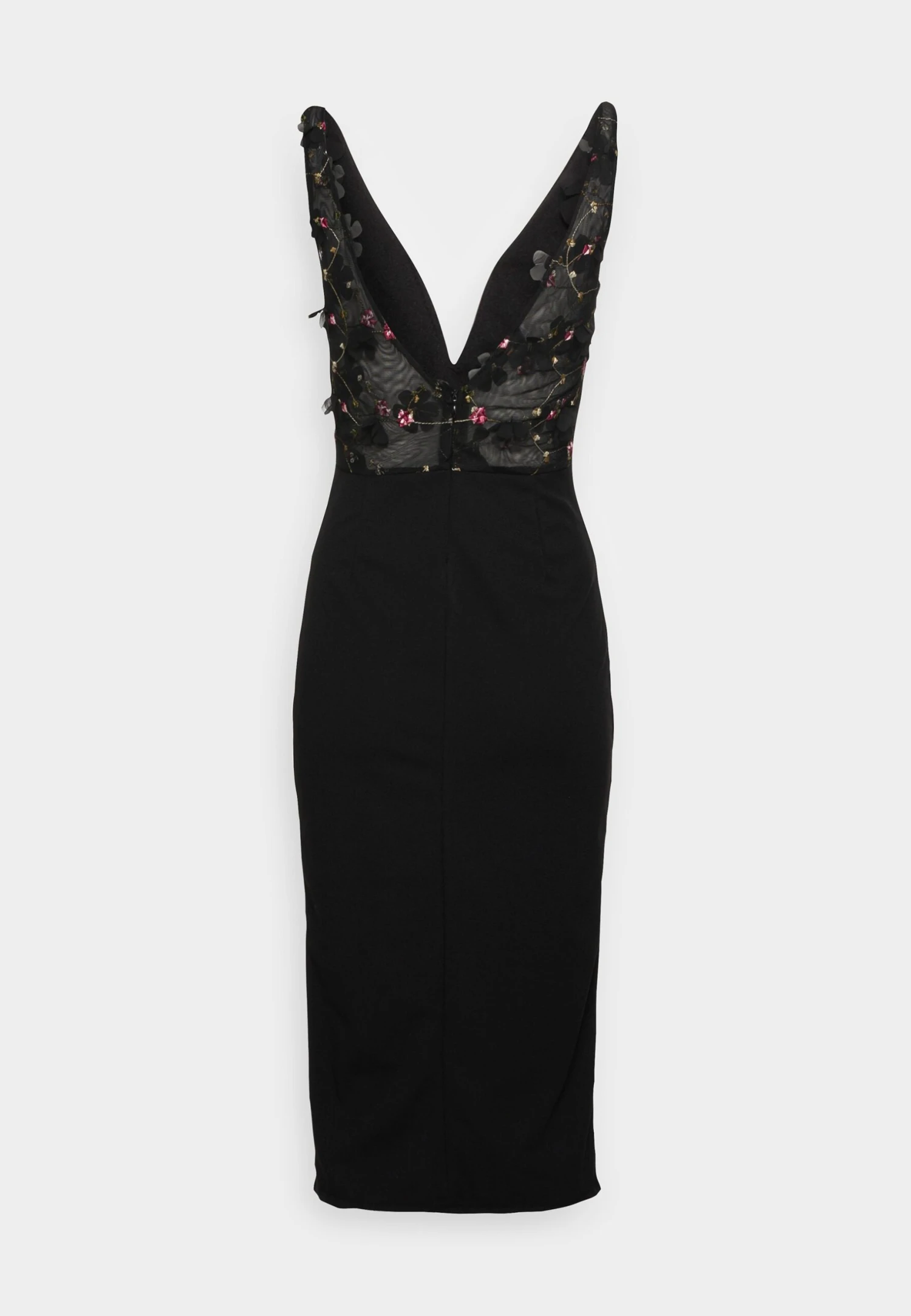 Isabelle Embroidered Midi - Cocktail Dress / Party Dress - Black - Image 2