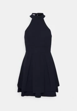Cheryl Halter Neck Skater Dress - Cocktail Dress / Party Dress - Navy