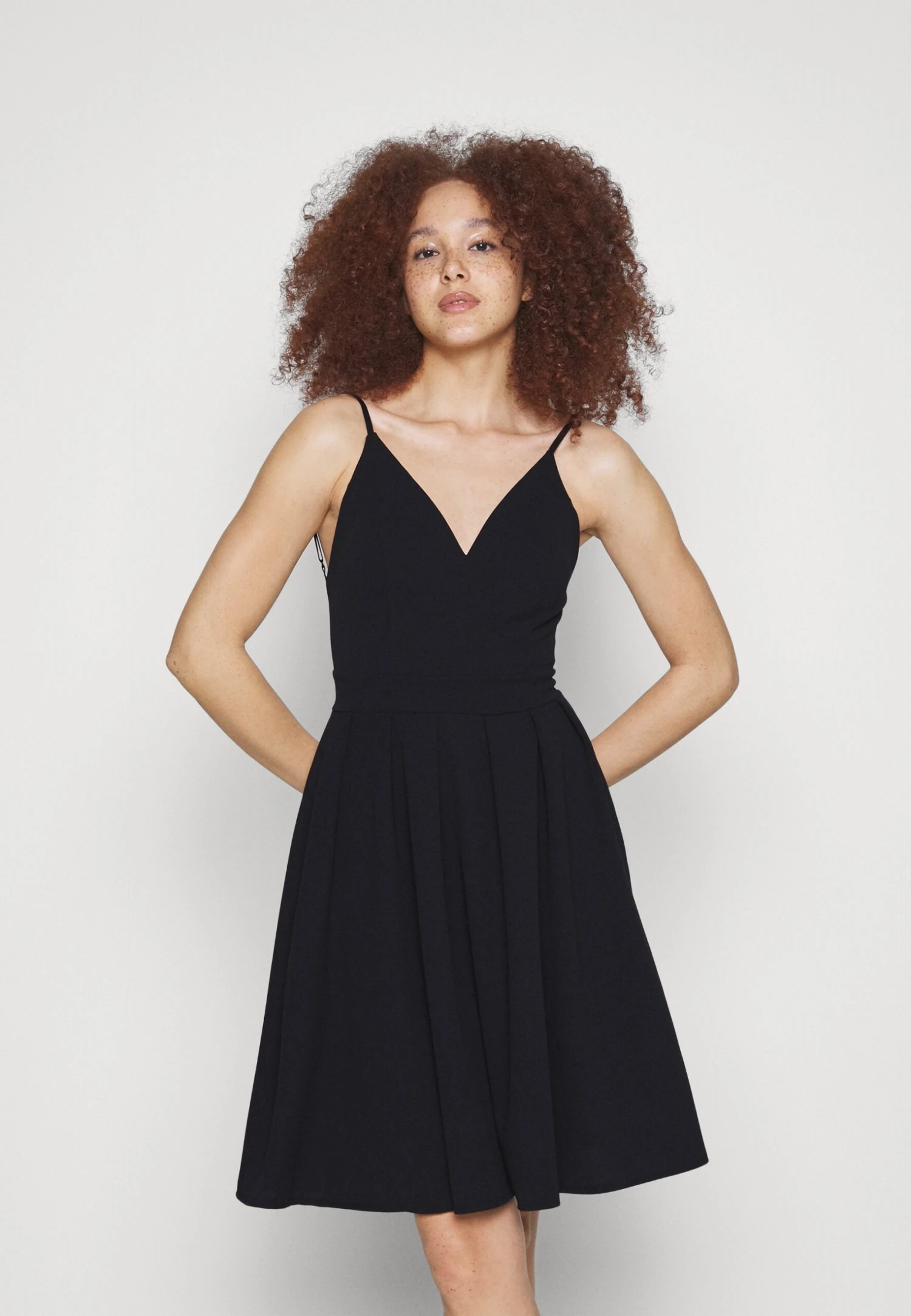 Wal G Saika Skater Dress - Jersey Dress - Black