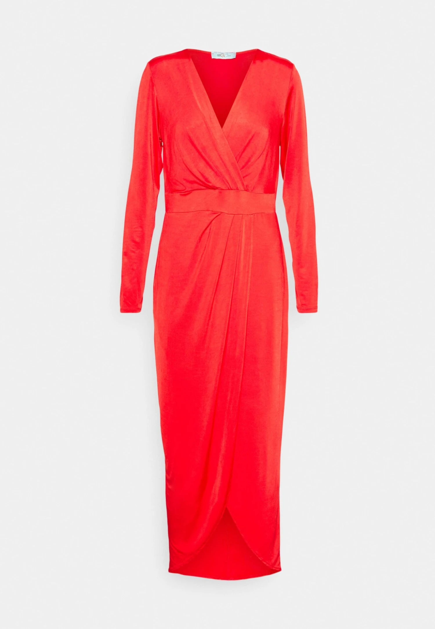 Mag V Neck Midi - Day Dress - Red - Image 5